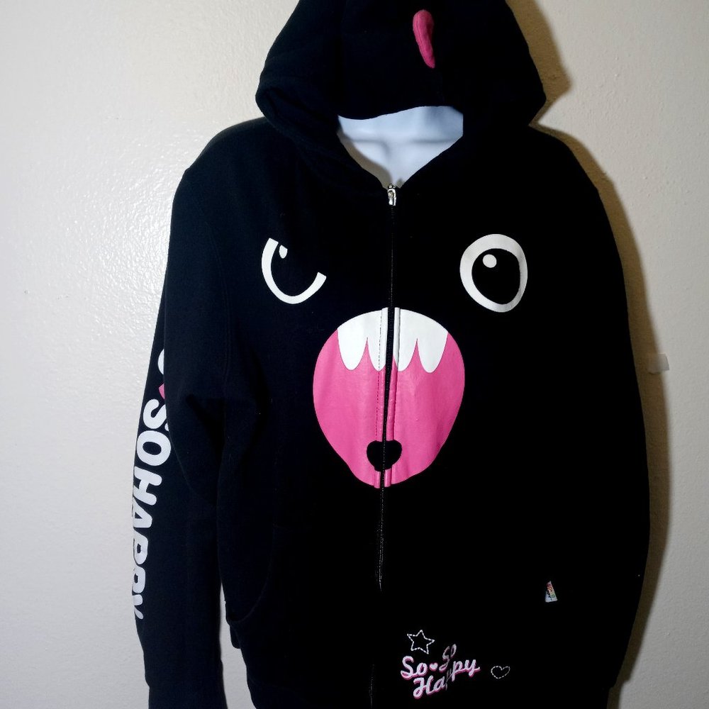 😱Rare! Authentic So So Happy Black Monster 😱 Hoodie Zip Up😱
